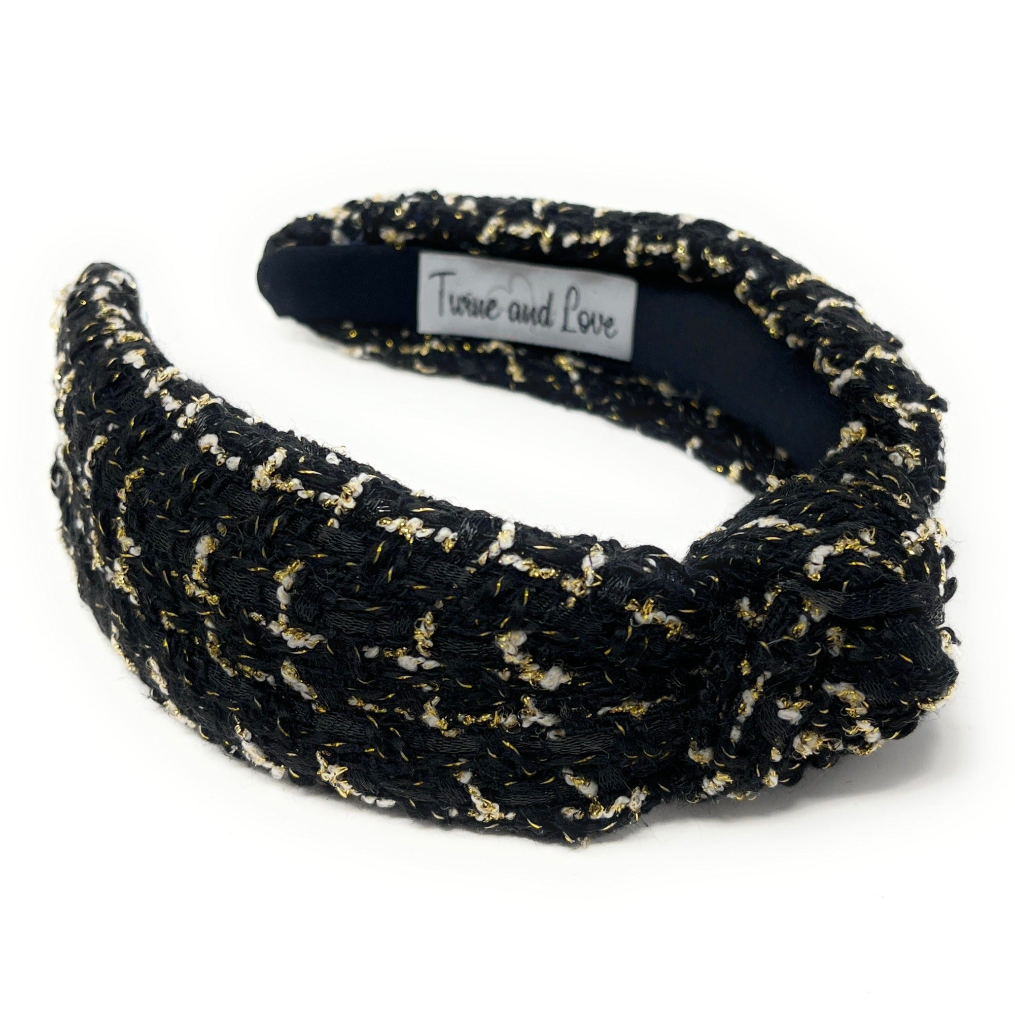 LOGO BLACK TWEED HEADBAND - NEW Chanel Tweed Headband - Black Hair Accessories, Accessories  main image 2