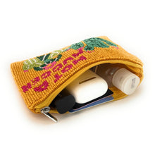 Load image into Gallery viewer, Coin Purse Pouch, Beaded Coin Purse, bead Coin Purse, Beaded Purse, Summer Coin Purse, Best Friend Gift, Pouches, Boho bags, Wallets for her, beaded coin purse, boho purse, gifs for her, cute pouch, boho pouch, boho accessories, best friend gifts, coin purse, coin pouch, money coin pouch,  girlfriend gift, miscellaneous gifts, best seller, best selling items, bachelorette gifts, birthday gifts, preppy beaded wallet, party favors, suculent coin purse, palms coin pouch, wallets for girls to return to school 