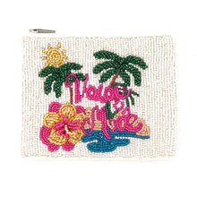 Load image into Gallery viewer, Coin Purse Pouch, Beaded Coin Purse, bead Coin Purse, Beaded Purse, Summer Coin Purse, Best Friend Gift, Pouches, Boho bags, Wallets for her, beaded coin purse, boho gifts for her, cute pouch, boho pouch, boho accessories, best friend gifts, coin purse, coin pouch, money coin pouch,  girlfriend gift, miscellaneous gifts, best seller, best selling items, bachelorette gifts, birthday gifts, preppy beaded wallet, party favors, tropical coin purse, vacay mode coin pouch, wallets for girls to return to school 