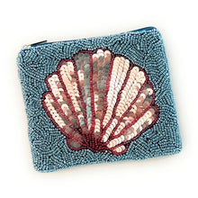 Load image into Gallery viewer, Coin Purse Pouch, Beaded Coin Purse, bead Coin Purse, Beaded Purse, Summer Coin Purse, Best Friend Gift, Pouches, Boho bags, Wallets for her, beaded coin purse, boho gifts for her, cute pouch, boho pouch, boho accessories, best friend gifts, coin purse, coin pouch, money coin pouch,  girlfriend gift, miscellaneous gifts, best seller, best selling items, bachelorette gifts, birthday gifts, preppy beaded wallet, party favors, seashell coin purse, seashell coin pouch, wallets for girls to return to school 