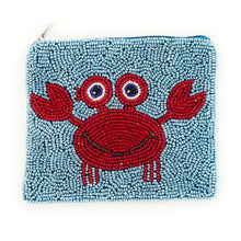 Load image into Gallery viewer, Coin Purse Pouch, Beaded Coin Purse, bead Coin Purse, Beaded Purse, Summer Coin Purse, Best Friend Gift, Pouches, Boho bags, Wallets for her, beaded coin purse, boho purse, gifs for her, cute pouches, boho pouch, boho accessories, best friend gifts, coin purse, coin pouch, money coin pouch,  girlfriend gift, miscellaneous gifts, best seller, best selling items, bachelorette gifts, birthday gifts, preppy beaded wallet, party favors, crab coin purse, sea coin pouch, wallets for girls return to school 