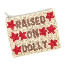 Load image into Gallery viewer, What Would Dolly Do?, Dolly Parton Coin Purse, Beaded Coin Pouch, Beaded Coin Purse, Coin Purse, Best Friend Gift, Country Music Lover Purse, beaded coin purse, coin pouch, coin purse, best friend gifts, birthday gifts, boho pouch, gift card pouch, best selling items, party favor gifts, In Dolly We Trust, cowgirl gifts, country music gift, Dolly Parton fan, Country music lover gifts, cowgirl gifts, Dolly Parton gift, Raised on Dolly coin purse, Raised on Dolly pouch, Raised in Dolly coin pouch