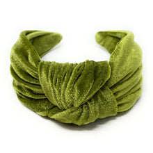 Load image into Gallery viewer, Wide Knotted headband, headbands for women, stylish headbands, headband style, top knot headband, wide knot headband, wide headband, wide knot hair band, trendy headbands, top knotted headband, knotted headband, wide headband for women, hairband for women, autumn fashion headbands, fall knot headband, autumn knot headband, wide knot headbands for women, Solid knot headbands, solid wide knot headband, solid knot headband, Best seller, Best selling headbands, velvet knot headband, velour knot headbands
