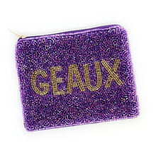 Load image into Gallery viewer, Beaded coin purse, beaded coin pouch, GameDay Purse, Beaded pouch, Coin purse, coin pouch, College GameDay pouch, Hotty Toddy, War Eagle, Geaux tigers team, college coin purse, college coin pouch, beaded purse, best friend gift, college coin bag, college gameday gift, geaux tigers coin pouch, war eagle pouch, hotty toddy coin purse, hotty toddy coin pouch, hotty toddy gifts, hotty toddy fan, college gifts, college football coin purse, LSU college, Geaux tigahs, collge football coin pouch
