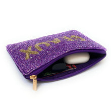 Load image into Gallery viewer, Beaded coin purse, beaded coin pouch, GameDay Purse, Beaded pouch, Coin purse, coin pouch, College GameDay pouch, Hotty Toddy, War Eagle, Geaux tigers team, college coin purse, college coin pouch, beaded purse, best friend gift, college coin bag, college gameday gift, geaux tigers coin pouch, war eagle pouch, hotty toddy coin purse, hotty toddy coin pouch, hotty toddy gifts, hotty toddy fan, college gifts, college football coin purse, LSU college, Geaux tigahs, collge football coin pouch