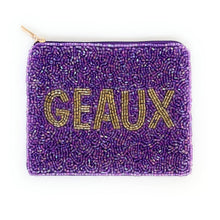 Load image into Gallery viewer, Beaded coin purse, beaded coin pouch, GameDay Purse, Beaded pouch, Coin purse, coin pouch, College GameDay pouch, Hotty Toddy, War Eagle, Geaux tigers team, college coin purse, college coin pouch, beaded purse, best friend gift, college coin bag, college gameday gift, geaux tigers coin pouch, war eagle pouch, hotty toddy coin purse, hotty toddy coin pouch, hotty toddy gifts, hotty toddy fan, college gifts, college football coin purse, LSU college, Geaux tigahs, collge football coin pouch