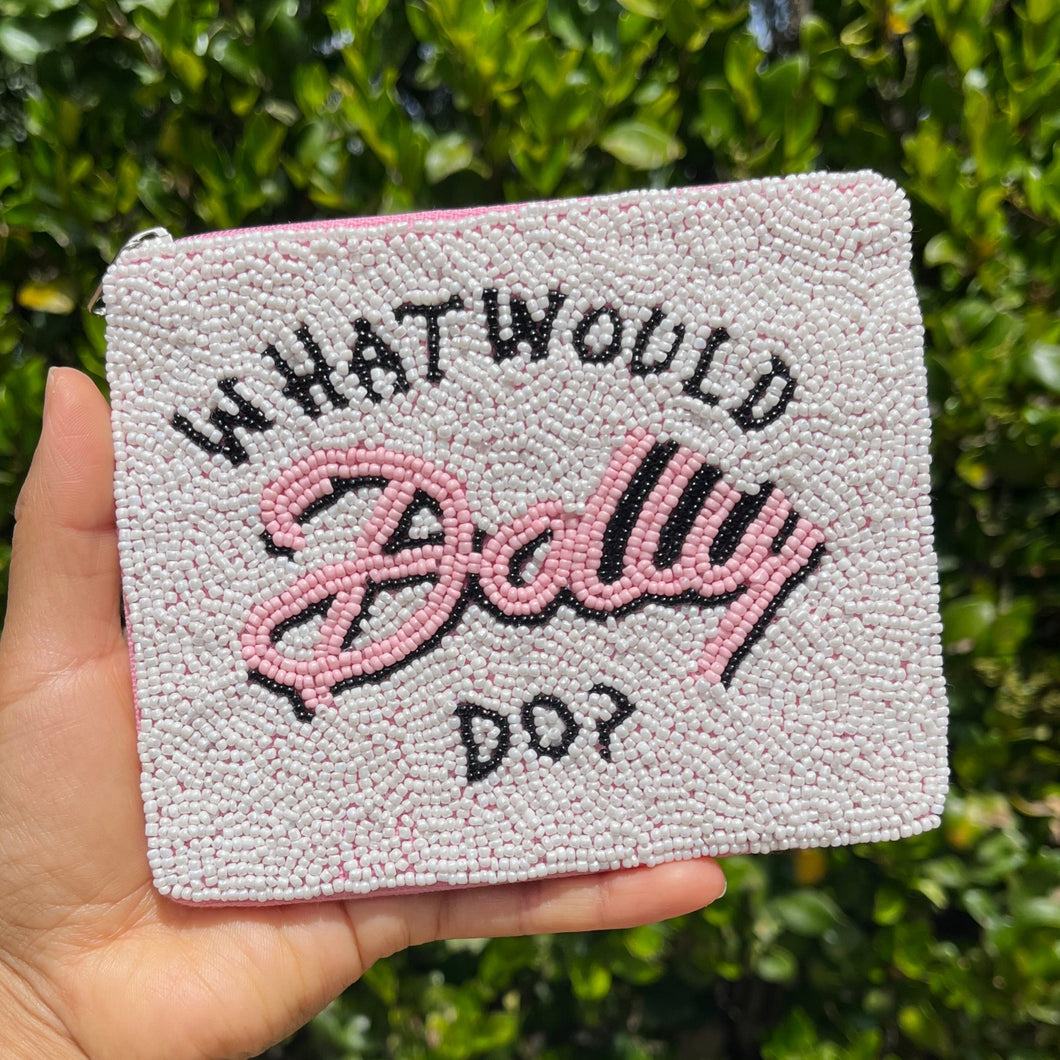 What Would Dolly Do?, Dolly Parton Coin Purse, Beaded Coin Pouch, Beaded Coin Purse, Coin Purse, Best Friend Gift, Country Music Lover Purse, beaded coin purse, coin pouch, coin purse, best friend gifts, birthday gifts, boho pouch, gift card pouch, best selling items, party favor gifts, In Dolly We Trust, cowgirl gifts, country music gift, Dolly Parton fan, Country music lover gifts, cowgirl gifts, Dolly Parton gift