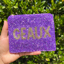 Load image into Gallery viewer, Beaded coin purse, beaded coin pouch, GameDay Purse, Beaded pouch, Coin purse, coin pouch, College GameDay pouch, Hotty Toddy, War Eagle, Geaux tigers team, college coin purse, college coin pouch, beaded purse, best friend gift, college coin bag, college gameday gift, geaux tigers coin pouch, war eagle pouch, hotty toddy coin purse, hotty toddy coin pouch, hotty toddy gifts, hotty toddy fan, college gifts, college football coin purse, LSU college, Geaux tigahs, collge football coin pouch