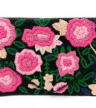 Load image into Gallery viewer, Floral beaded clutch purse, birthday gift for her, summer clutch, seed bead purse, spring beaded bag, tropical handbag, beaded bag, floral seed bead clutch, summer bag, birthday gift for her, clutch bag, seed bead purse, engagement gift, bridal gift to bride, bridal gift, floral purse, gifts to bride, gifts for bride, wedding gift, bride gifts, Summer beaded clutch purse, birthday gift for her, summer clutch, seed bead purse, beaded bag, summer bag, boho purse, black beaded clutch purse, unique bags
