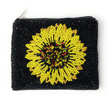 Load image into Gallery viewer, Coin Purse Pouch, Sunflower Beaded Coin Purse,  Sunflower bead Coin Purse, Beaded Purse, Sunflower Coin Purse, Best Friend Gift, Sunflower bags, Wallets for her, beaded coin purse, boho gifts, boho pouch, boho accessories, best friend gifts, coin purse, sunflower coin pouch, money coin pouch, Sunflower gifts, best selling items, bachelorette gifts, birthday gifts, preppy beaded wallet, party favors, sunflower beaded coin purse, evil eye beaded coin pouch, floral wallets for girls, sunflower accessories