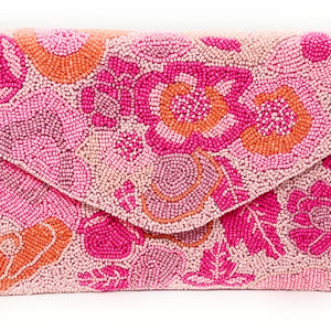 Floral beaded clutch purse, birthday gift for her, summer clutch, seed bead purse, spring beaded bag, tropical handbag, beaded bag, pink floral seed bead clutch, summer bag, birthday gift for her, clutch bag, seed bead purse, engagement gift, pink lover bag, bridal gift, floral purse, gifts to bride, gifts for bride, wedding gift, bride gifts, Summer beaded clutch purse, birthday gift for her, summer clutch, seed bead purse, pink beaded bag, summer bag, boho purse, pink beaded clutch purse, unique bags