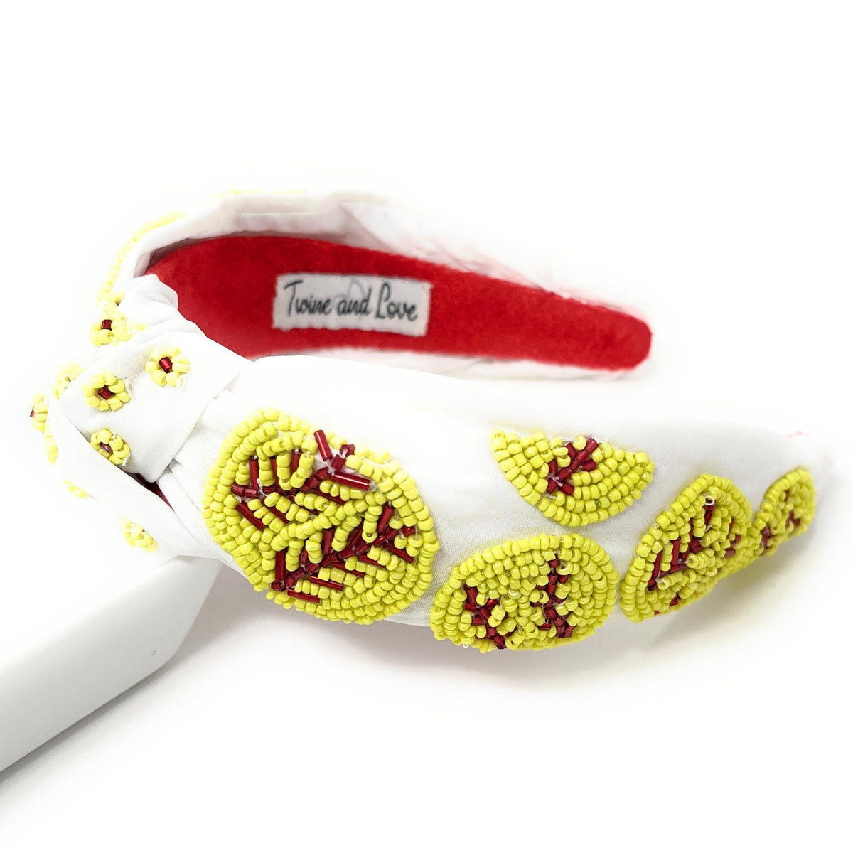 Baseball Knotted Headband, Embellished Headband, Beaded Headbands