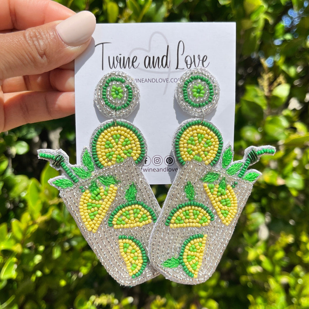 Mojito Beaded Earrings, cocktail Earrings, mojito love Beaded Earrings, cocktail earrings, margarita lover bead earrings, mojito beaded earrings, tequila earrings, beaded cocktail earrings, cocktail bead earrings, mojito bead earrings, cocktail accessories, spring summer accessories, spring summer earrings, gifts for mom, multicolor earrings, best friend gifts, birthday gifts, lightweight cocktail earrings, margarita earrings accessory