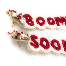 Load image into Gallery viewer, Football Earrings, GameDay Earrings, College Football Earrings, Team Earrings, GameDay Outfit, boomer sooner earrings, earrings for women, summer earrings, game day earrings, boomer earrings, team game, college team earrings, game day outfit, football earrings, college gifts, sooner earrings, team earrings, college team gifts, boomer sooner earrings, team beaded earrings, college earrings, gameday outfit, Boomer beaded earrings, Boomer earrings, Boomer college gifts, Oklahoma beaded earrings