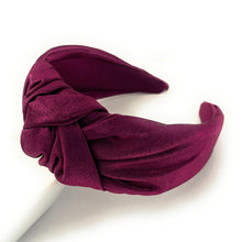 Load image into Gallery viewer, Wide Knotted headband, headbands for women, stylish headbands, headband style, top knot headband, wide knot headband, wide headband, wide knot hair band, trendy headbands, top knotted headband, knotted headband, wide headband for women, hairband for women, autumn fashion headbands, fall knot headband, autumn knot headband, wide knot headbands for women, Solid knot headbands, solid wide knot headband, solid knot headband, Best seller, Best selling headbands, Nude knot headband, neutral knot headbands