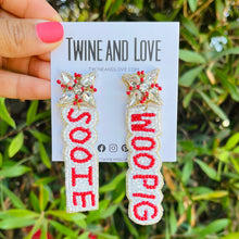 Load image into Gallery viewer, Football Earrings, GameDay Earrings, College Football Earrings, Team Earrings, GameDay Outfit, Woo Pig earrings, earrings for women, summer earrings, game day earrings, team game, college team earrings, game day outfit, football earrings, college gifts, Woo Pig Sooie earrings, team earrings, college team gifts, woo pig bead earrings, team beaded earrings, college earrings, gameday outfit, Sooie beaded earrings, Beaded woo pig earrings, woo pig college gifts, Razorbacks beaded earrings 