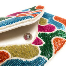 Load image into Gallery viewer, beaded clutch purse, beaded bag, birthday gift for her, summer clutch, seed bead purse, beaded bag, seed bead clutch, summer bag, clutch bag, engagement gift, bridal gift to bride, bridal gift, palm leaves purse, gifts to bride, gifts for bride, wedding gift, bride gifts, crossbody purse, bride to be gift, engagement gift, bachelorette gifts, best friend gift, best selling item, party bag, summer purse, cockatiels clutch, bridesmaid gift, party bag, abstract bags