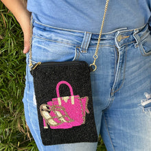Load image into Gallery viewer, Beaded Pouch, Cell Phone Purse, Crossbody Purse, Birthday Gift, Beaded Bag, Cell Phone Crossbody Purse, Crossbody Beaded Bag, Best Seller, best selling items, beaded purse, engagement gift, crossbody purse, boho clutch bag, best friend gift, beaded bags, cell phone bags, cell phone purse, small purse for her, crossbody bag, beaded crossbody purse, cute pouches, cell phone pouch, cell phone purse, small purses, small crossbody purse, free shipping