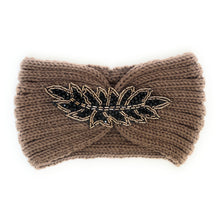 Load image into Gallery viewer, Ear Warmer headband, Knit wrap headband, Knit accessory, Women knit warm headband, Jewel Knit headband, Knitted headband, Knit wrap, Winter headbands, knit wrap headband, women knit wrap, winter accessory, jeweled hair accessory, winter headband, winter ear warmer, women headband, crochet headband, ear warmers, ear warmer for women, boho knit headband, winter knit headband, jeweled knit headband, knit accessories, best selling items