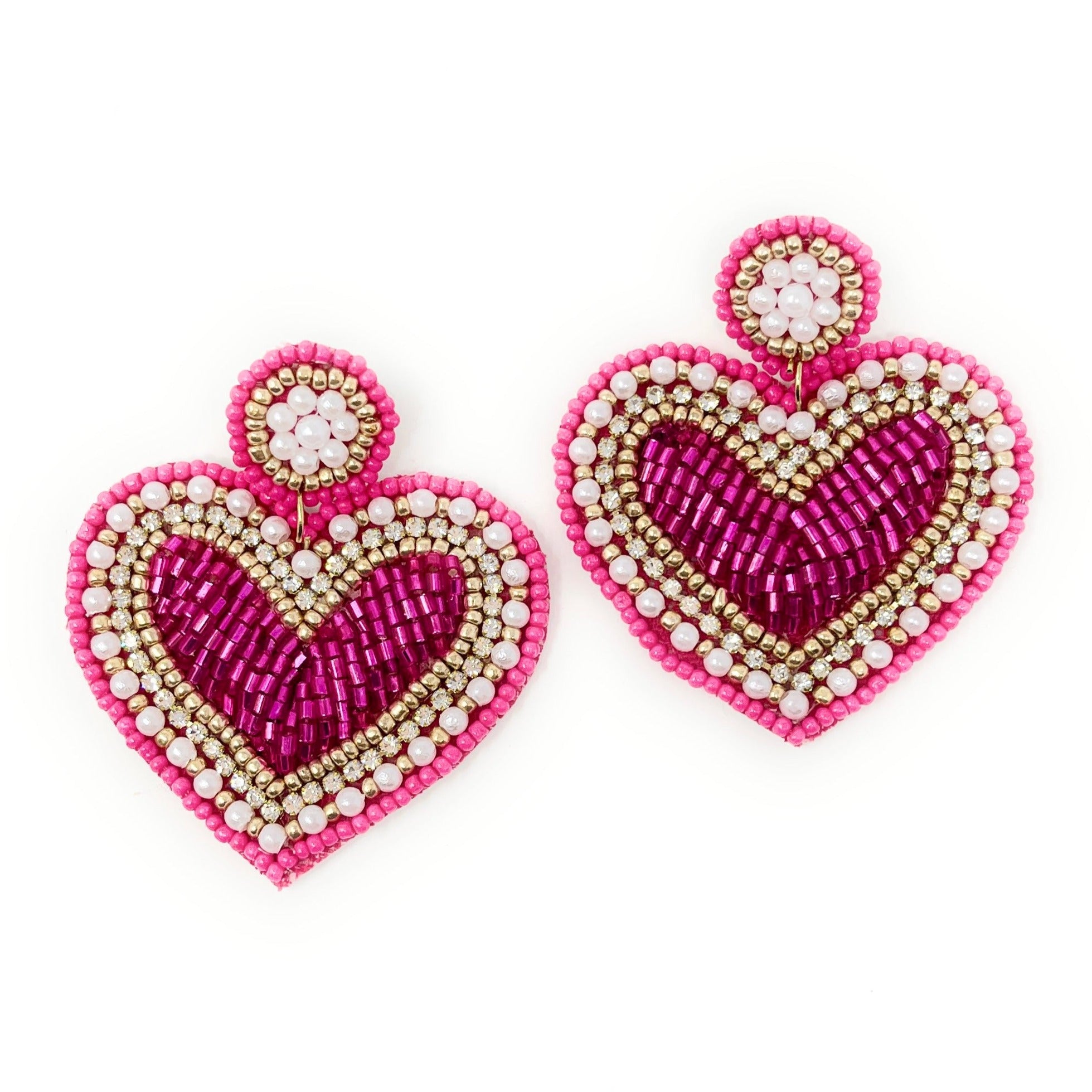 Twine and Love, XOXO Beaded Earrings