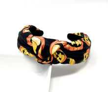 Load image into Gallery viewer, Halloween Pumpkins Knot Headband (Black)