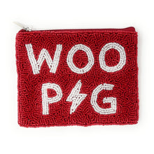 Load image into Gallery viewer, Beaded coin purse, beaded coin pouch, GameDay Purse, Beaded pouch, Coin purse, coin pouch, College GameDay pouch, razorbacks coin pouch, beaded purse, best friend gift, college coin bag, college gameday gift, Woo pig Sooie coin pouch, Woo Pig college gifts, Razorback gifts, college gifts, college football coin purse, Woo Pig Sooie college football, Arkansas football coin pouch, Woo Pig Sooie coin purse, Woo Pig beaded coin purse, Woo Pig Sooie beaded coin pouch, Arkansas University coin purse