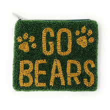 Load image into Gallery viewer, Beaded coin purse, beaded coin pouch, GameDay Purse, Beaded pouch, Coin purse, coin pouch, College GameDay pouch, college coin purse, college coin pouch, beaded purse, best friend gift, college coin bag, college gameday gift, go bears coin pouch, Baylor Bears college gifts, Baylor Bears fan, college gifts, college football coin purse, Baylor Bears college football, Baylor Bears coin pouch, Go Bears coin purse, Baylor bears beaded coin purse, Baylor Bears beaded coin pouch, Baylor University coin purse