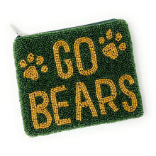 Load image into Gallery viewer, Beaded coin purse, beaded coin pouch, GameDay Purse, Beaded pouch, Coin purse, coin pouch, College GameDay pouch, college coin purse, college coin pouch, beaded purse, best friend gift, college coin bag, college gameday gift, go bears coin pouch, Baylor Bears college gifts, Baylor Bears fan, college gifts, college football coin purse, Baylor Bears college football, Baylor Bears coin pouch, Go Bears coin purse, Baylor bears beaded coin purse, Baylor Bears beaded coin pouch, Baylor University coin purse