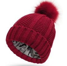 Load image into Gallery viewer, Satin Lined Winter Beanie (more colors)