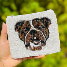 Load image into Gallery viewer, Beaded coin purse, beaded coin pouch, GameDay Purse, Beaded pouch, Coin purse, coin pouch, College GameDay pouch, georgia bulldogs coin purse, georgia bulldogs, Go Dawgs team, college coin purse, college coin pouch, beaded purse, best friend gift, college coin bag, college gameday gift, go dawgs coin pouch, go dawgs coin purse, go dawgs coin pouch, Georgia university gifts, go Dawgs, college gifts, college football coin purse, Georgia Bulldogs, Georgia College football, college football coin pouch