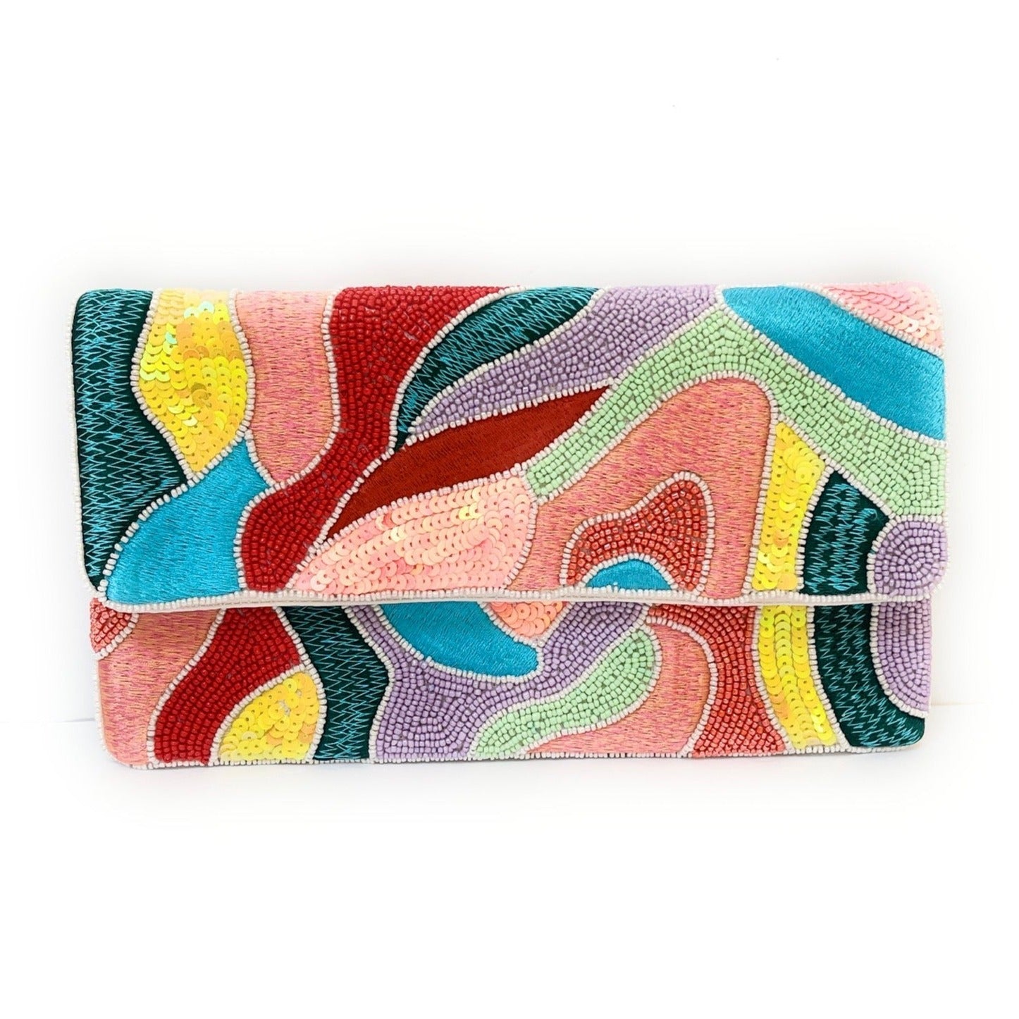 Multicolor clutch purse Clearance