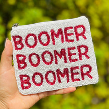 Load image into Gallery viewer, Beaded coin purse, beaded coin pouch, GameDay Purse, Beaded pouch, Coin purse, coin pouch, College GameDay pouch, college coin purse, college coin pouch, beaded purse, best friend gift, college coin bag, college gameday gift, boomer sooner coin pouch, Oklahoma Sooners college gifts, boomer sooner fan, college gifts, college football coin purse, BOOMER SOONER college football, Boomer Sooner coin pouch, Boomer coin purse, Boomer Sooner beaded coin purse, Oklahoma sooners beaded coin pouch, Oklahoma coin purse