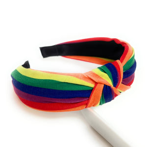 Rainbow Knotted Headband, Pride Rainbow Knot Headband, Rainbow Headband, Rainbow Stripe Knotted Headband, Summer Headbands, Pride Headband, headbands for women, knotted headband, hair accessories, headbands for women, rainbow headband, lgbtq gifts, lgbt headbands, LGBT gifts, pride knot headband, pride month gifts, rainbow hairband, pride rainbow band, LGBT hair accessory, LGBT hair accessory, rainbow accessories