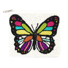 Load image into Gallery viewer, Coin Purse Pouch, Beaded Coin Purse, Cute Coin Purse, Beaded Purse, Summer Coin Purse, Best Friend Gift, Pouches, Boho bags, Wallets for her, beaded coin purse, boho purse, gifs for her, birthday gifts, cute pouches, pouches for women, boho pouch, boho accessories, best friend gifts, coin purse, coin pouch, cash money coin pouch, money coin pouch, friend gift, girlfriend gift, miscellaneous gifts, birthday gift, save money gift, Butterfly pouch, butterfly accessories, butterfly coin pouch, butterfly gifts