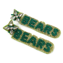 Load image into Gallery viewer, GameDay Earrings, College Football Earrings, Team Earrings, GameDay Outfit, Bears earrings, Baylor Bear earrings, Baylor Bears Beaded earrings, game day earrings, team game, Bears beaded earrings, game day outfit, football earrings, college gifts, Baylor Bears Beaded earrings, tigers earrings, college team gifts, Go Bears bead earrings, team beaded earrings, tigers beaded earrings, gameday outfit, Baylor Bear beaded earrings, Baylor University earrings, Baylor University football 