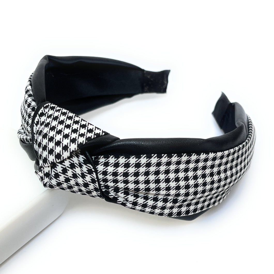 knotted headbands, headbands for women, top knot headband, pearl headband, best selling items, oversized headband, pearl knot headband, headbands for her, hair accessories, best seller, hairbands for women, pearl accessories, best friend gift, houndstooth headband, houndstooth print, black white headband, white black headband, black white hair accessories, black white accessories, black white headband, pearly headband, winter headband, fall headbands, black white headbands, houndstooth print headbands