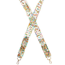 Load image into Gallery viewer, Beaded Purse Strap, Guitar Strap, Crossbody Purse Straps, Crossbody Strap, Birthday Straps, Purse Straps, Beaded Bag Straps, Happy birthday Strap, beaded purse strap, beaded strap, guitar straps, beaded guitar strap, bag strap, straps for guitar, guitar fan gifts, Sprinkle accessories, Sprinkle bag strap, best selling items, best friend gift, crossbody strap, Sprinkle crossbody purse strap, Sprinkle camera strap, beaded strap, Best seller, Shoulder Bag Strap, Confetti bag strap