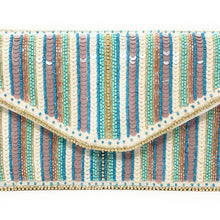 Load image into Gallery viewer, Blue beaded clutch purse, birthday gift for her, Blue seed bead purse, beaded bag, blue beaded handbag, beaded bag, seed bead clutch, FALL bag, birthday gift, Blue clutch bag, best friend gifts, engagement gift, bridal gift to bride, bridal gift, sea blue beaded clutch, turquoise bead purse, wedding gift, bride gifts, beaded clutch purse, fall beaded bag, summer bag, boho purse, Light blue beaded clutch purse, blue purse, blue bead purse, best selling items, best seller, sea blue clutch, blue sequins bag