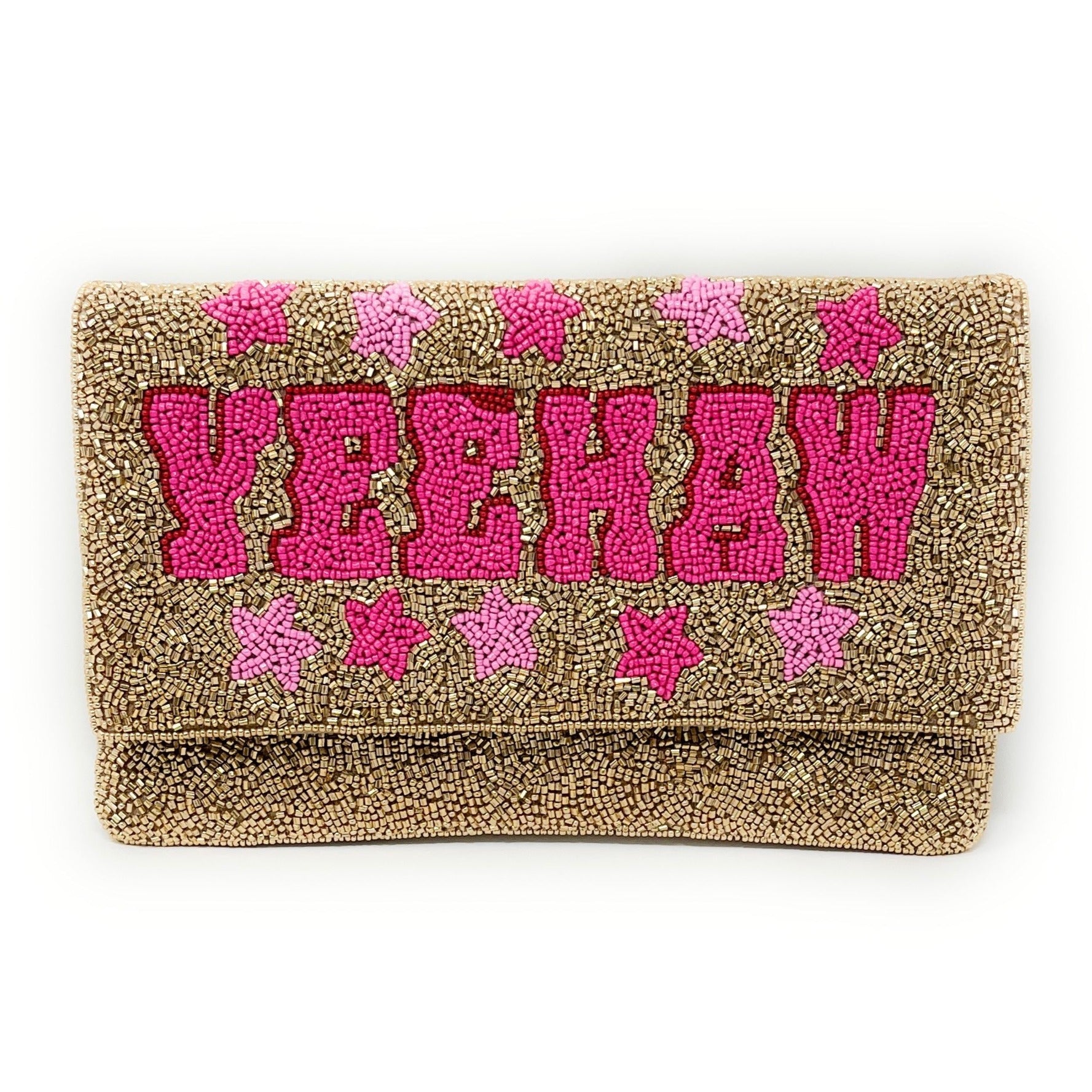 Wifey Message Seed offers Beaded Clutch / Crossbody Bag