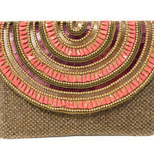 Load image into Gallery viewer, beaded clutch purse, beaded bag, birthday gift for her, Autumn clutch, seed bead purse, beaded bag, seed bead clutch, fall clutch bag, clutch bag, engagement gift, bridal gift to bride, bridal gift, gold purse, gifts to bride, wedding gift, bride gifts, cross body purse, bride to be gift, engagement gift, bachelorette gifts, best friend gift, best selling item, party bag, summer purse, boho clutch, best friend gift, bridesmaid gift, Bohemian bag, boho bag, vacation bags, handmade bags, handmade clutch 