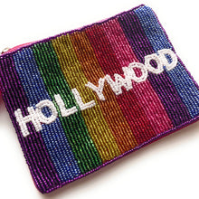 Load image into Gallery viewer, Coin Purse Pouch, Beaded Coin Purse, Cute Coin Purse, Beaded Purse, Summer Coin Purse, Best Friend Gift, Pouches, Boho bags, Wallets for her, beaded coin purse, boho purse, gifs for her, birthday gifts, cute pouches, pouches for women, boho pouch, boho accessories, best friend gifts, coin purse, coin pouch, rainbow pouch, happy seed bead coin purse, friends gifts, Cash money pouch, cash money coin purse, beaded coin pouch, best friend gifts, Hollywood fan, gift card holder, gift card bag, gift card pouch