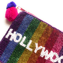 Load image into Gallery viewer, Coin Purse Pouch, Beaded Coin Purse, Cute Coin Purse, Beaded Purse, Summer Coin Purse, Best Friend Gift, Pouches, Boho bags, Wallets for her, beaded coin purse, boho purse, gifs for her, birthday gifts, cute pouches, pouches for women, boho pouch, boho accessories, best friend gifts, coin purse, coin pouch, rainbow pouch, happy seed bead coin purse, friends gifts, Cash money pouch, cash money coin purse, beaded coin pouch, best friend gifts, Hollywood fan, gift card holder, gift card bag, gift card pouch
