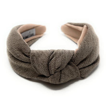 Load image into Gallery viewer, neutral Knotted headband, headbands for women, stylish headbands, headband style, top knot headband, nude color knot headband, nude headband, neutral knot hair band, top knotted headband, knotted headband, nude headband for women, hairband for women, autumn fashion headbands, fall knot headband, autumn knot headband, wide knot headbands for women, Solid knot headbands, solid wide knot headband, solid knot headband, Best seller, Best selling headbands, Nude knot headband, neutral knot headbands