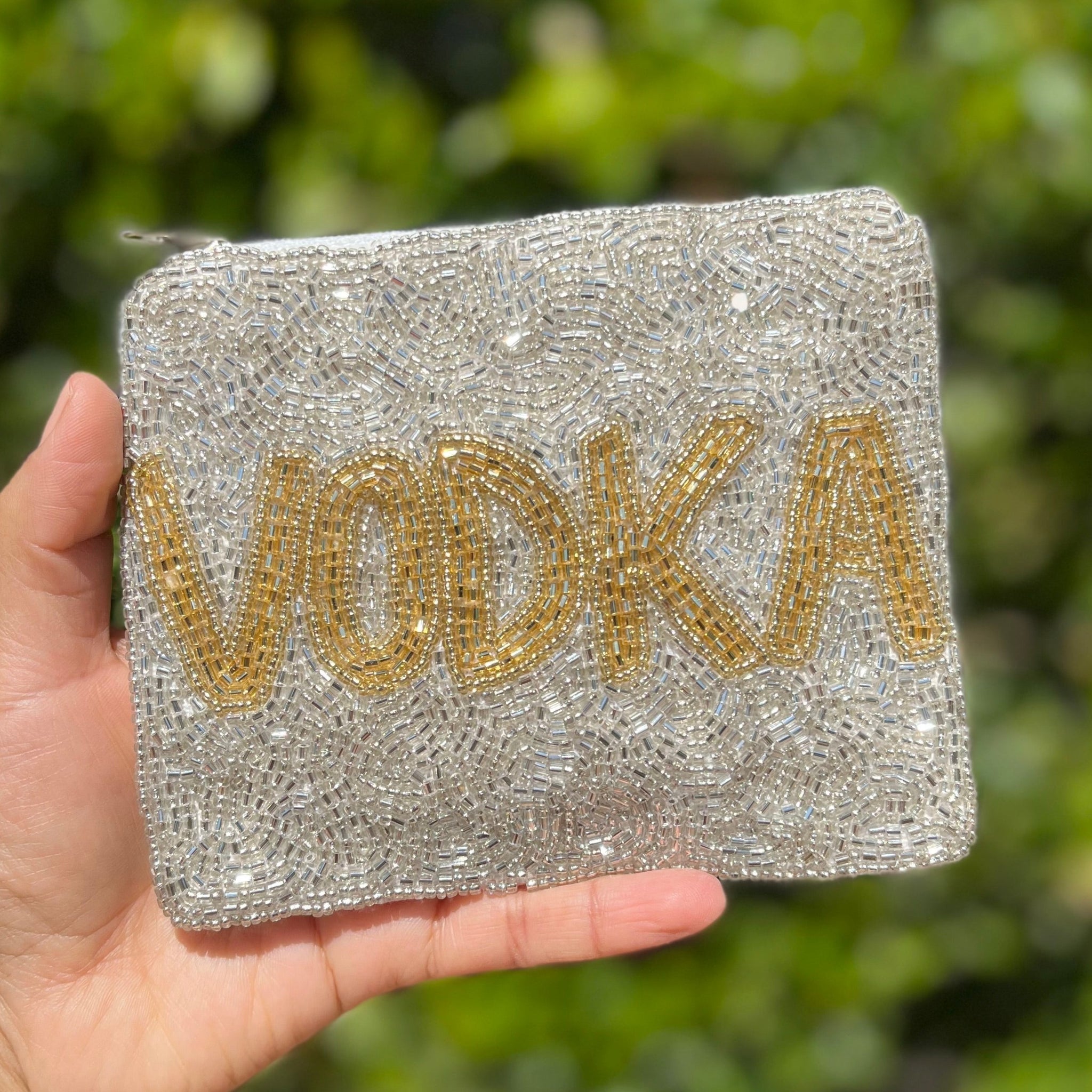Vodka Wallet Twine and Love | Vodka Silver Gold Beaded Coin Purse | Handcrafted ...
