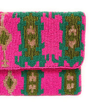 Load image into Gallery viewer, beaded clutch purse, beaded bag, birthday gift for her, summer clutch, seed bead purse, beaded bag, seed bead clutch, summer bag, clutch bag, engagement gift, bridal gift to bride, bridal gift, Fuchsia purse, gifts to bride, wedding gift, bride gifts, cross body purse, bride to be gift, engagement gift, bachelorette gifts, best friend gift, best selling item, party bag, summer purse, boho clutch, best friend gift, bridesmaid gift, Bohemian bag