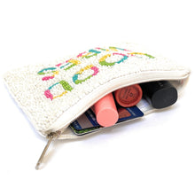 Load image into Gallery viewer, Coin Purse Pouch, Beaded Coin Purse, Cute Coin Purse, Beaded Purse, Summer Coin Purse, Best Friend Gift, Pouches, Boho bags, Wallets for her, beaded coin purse, boho purse, gifs for her, birthday gifts, cute pouches, pouches for women, boho pouch, boho accessories, best friend gifts, coin purse, coin pouch, cash money coin pouch, money coin pouch, friend gift, girlfriend gift, miscellaneous gifts, birthday gift, save money gift , positive gifts, good vibes pouch, best seller, best selling items